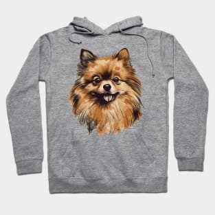 Pomeranian Illustration Hoodie